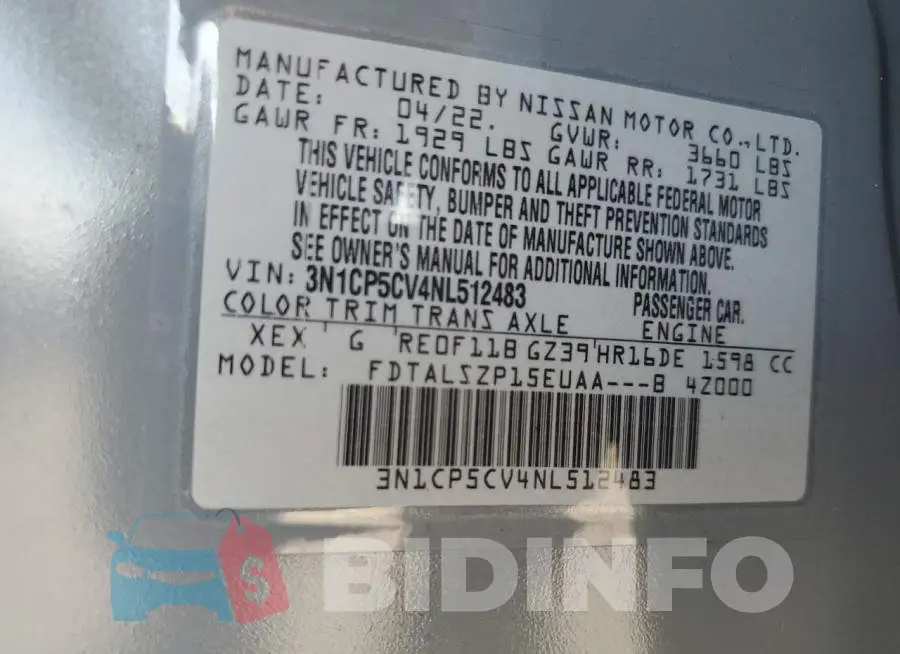 3N1CP5CV4NL512483 Photo# 14
