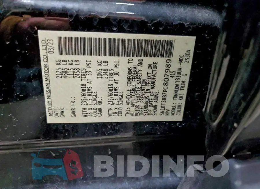 5N1BT3BB7PC807989 Photo# 13