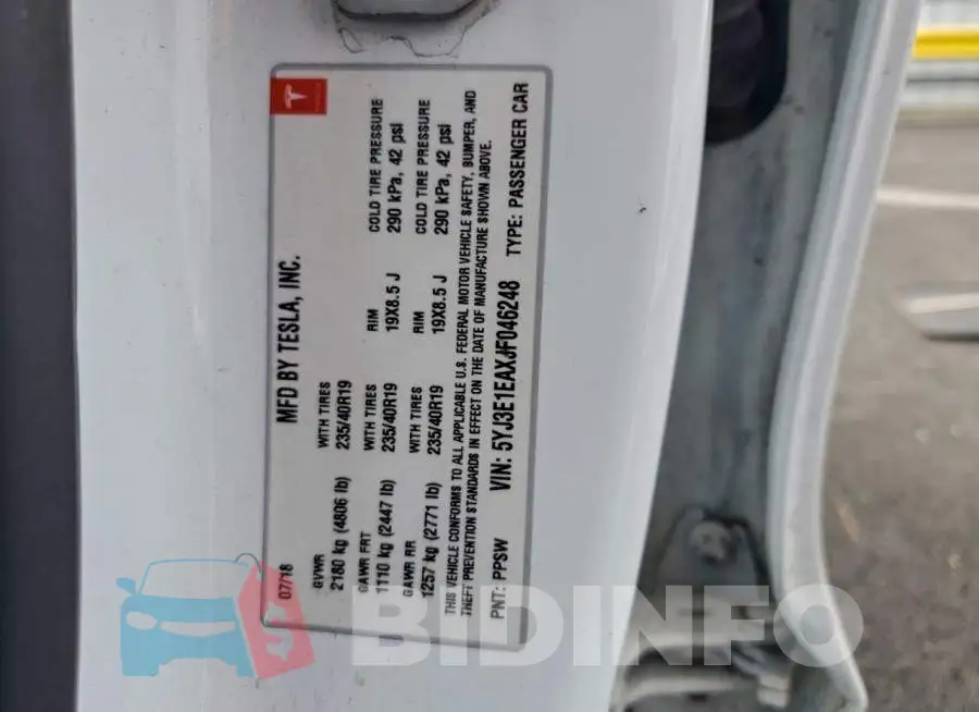 5YJ3E1EAXJF046248 Photo# 12