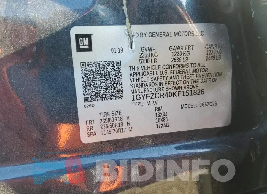 1GYFZCR40KF151826 Photo# 13