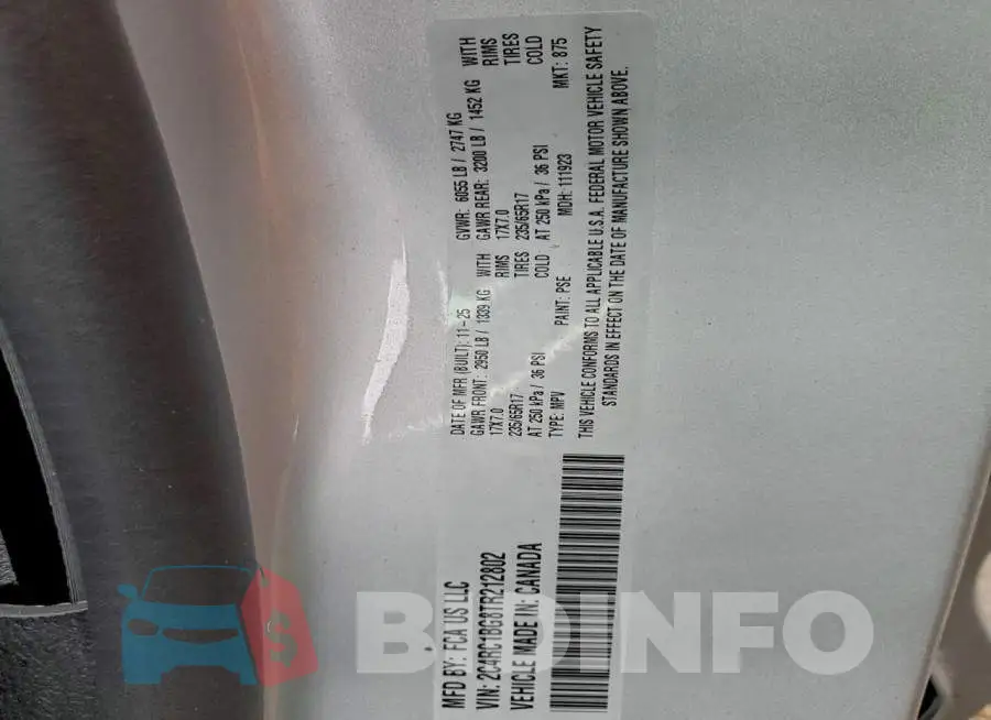 2C4RC1BG8TR212802 Photo# 13