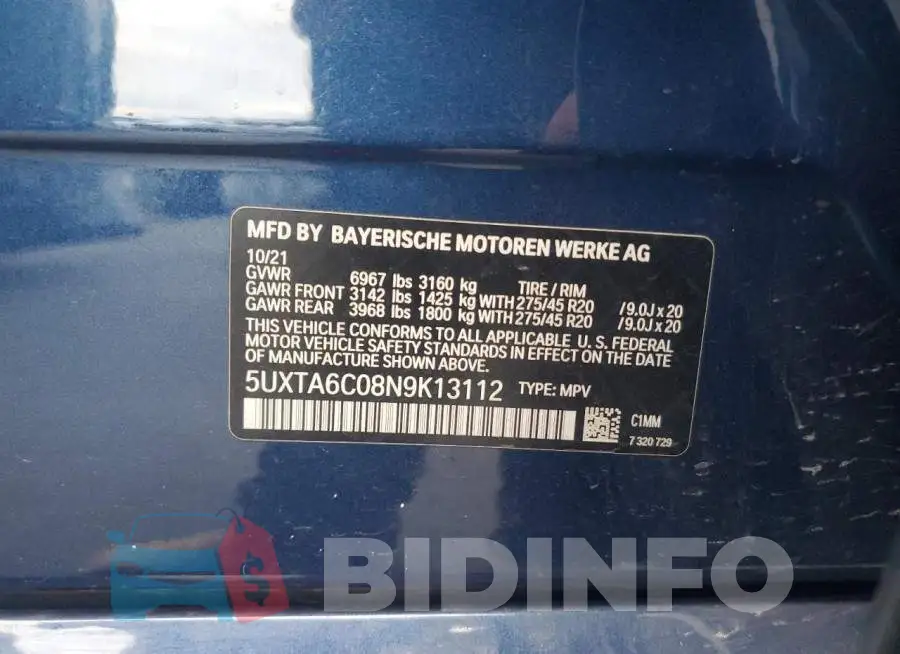 5UXTA6C08N9K13112 Photo# 13