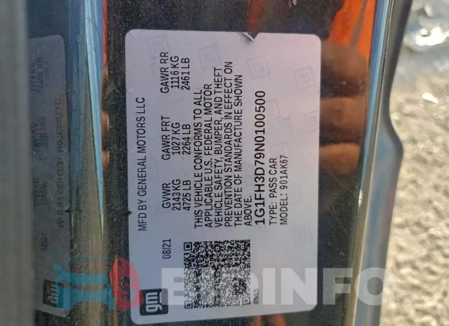 1G1FH3D79N0100500 Photo# 13