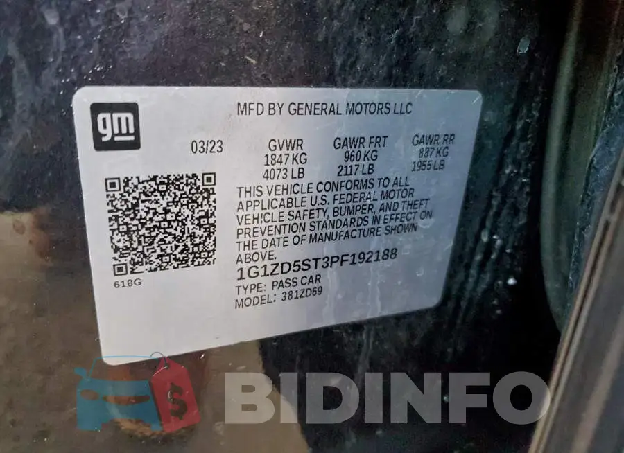 1G1ZD5ST3PF192188 Photo# 12