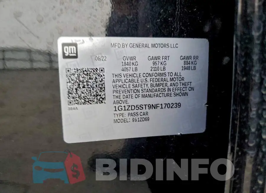 1G1ZD5ST9NF170239 Photo# 12