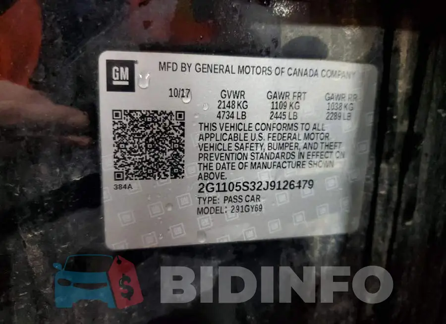 2G1105S32J9126479 Photo# 13