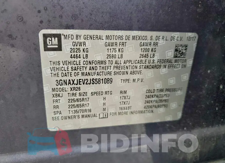 3GNAXJEV2JS581089 Photo# 12