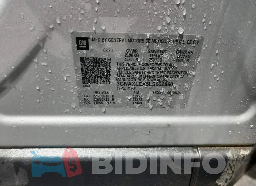 3GNAXLEX5LS662880 Photo# 13