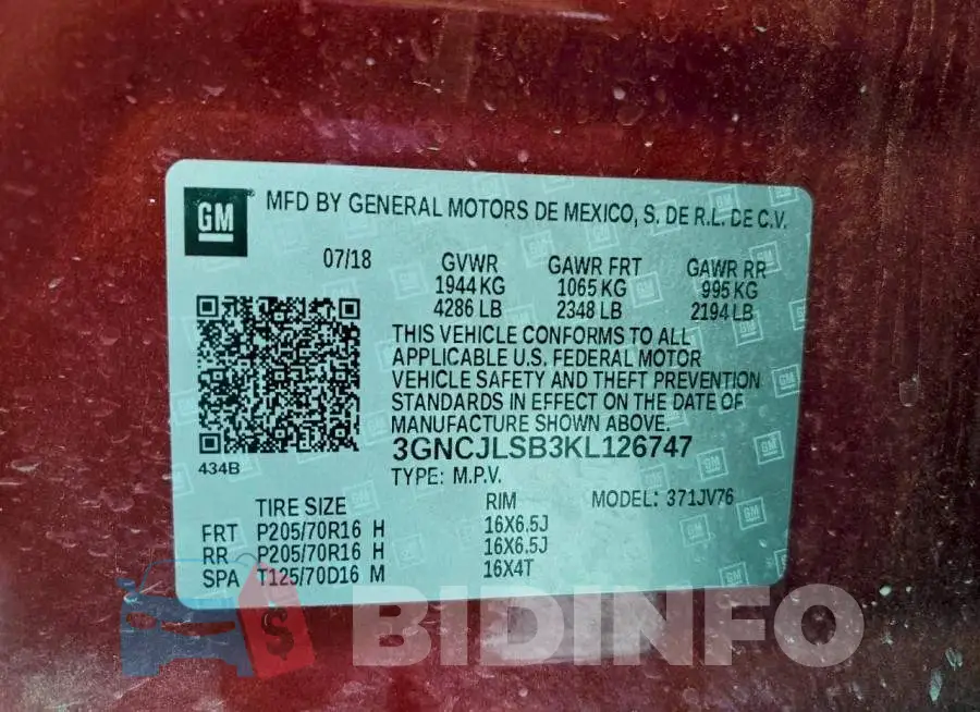 3GNCJLSB3KL126747 Photo# 13