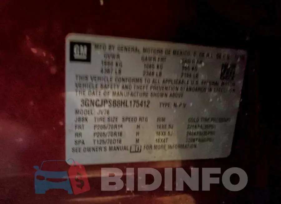 3GNCJPSB8HL175412 Photo# 12