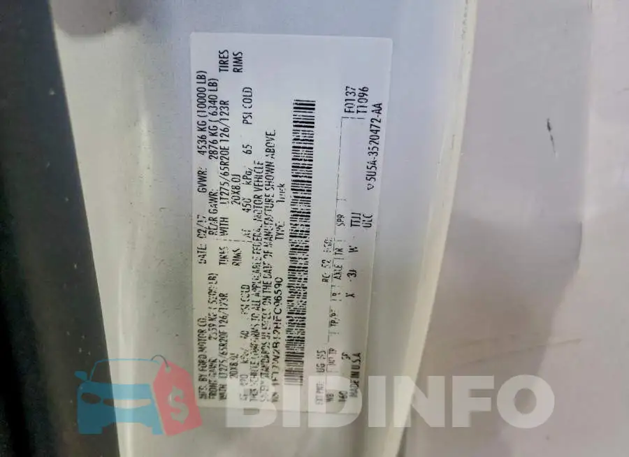 1FT7W2BT2HEC96590 Photo# 12