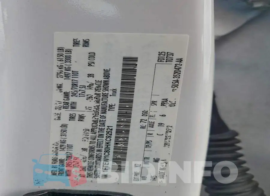 1FTEW1C80HKC92521 Photo# 12