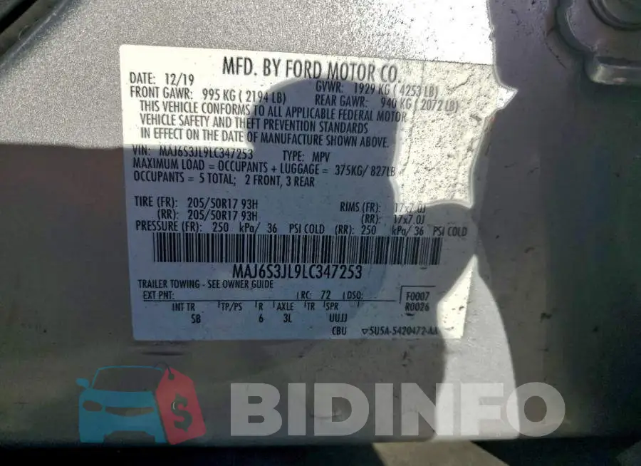MAJ6S3JL9LC347253 Photo# 13