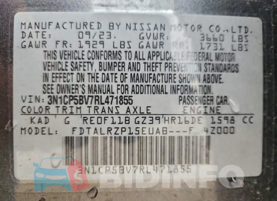 3N1CP5BV7RL471855 Photo# 12