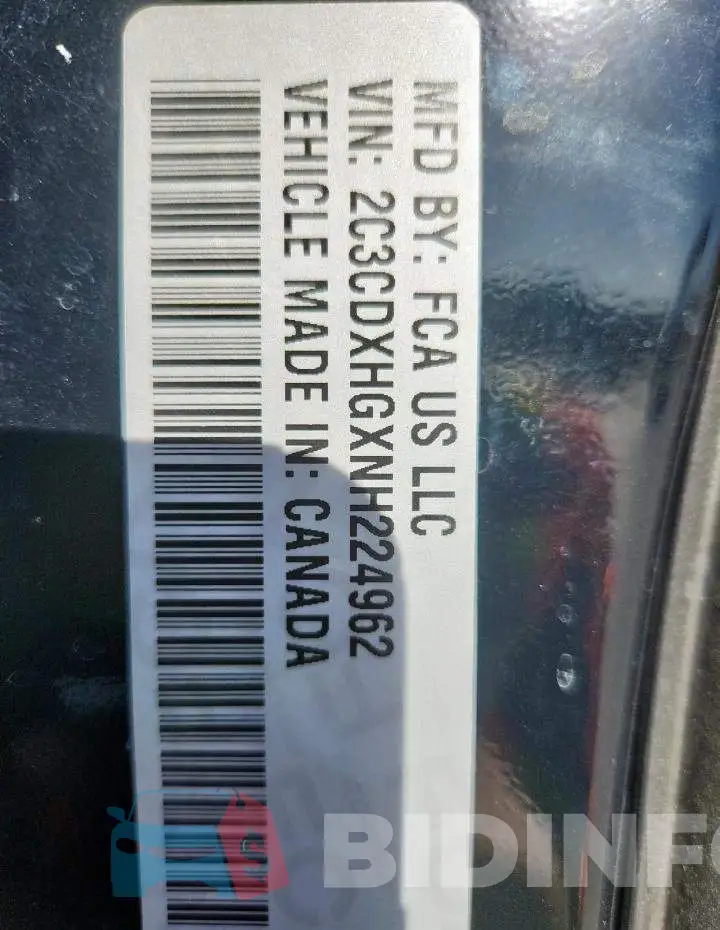 2C3CDXHGXNH224962 Photo# 13