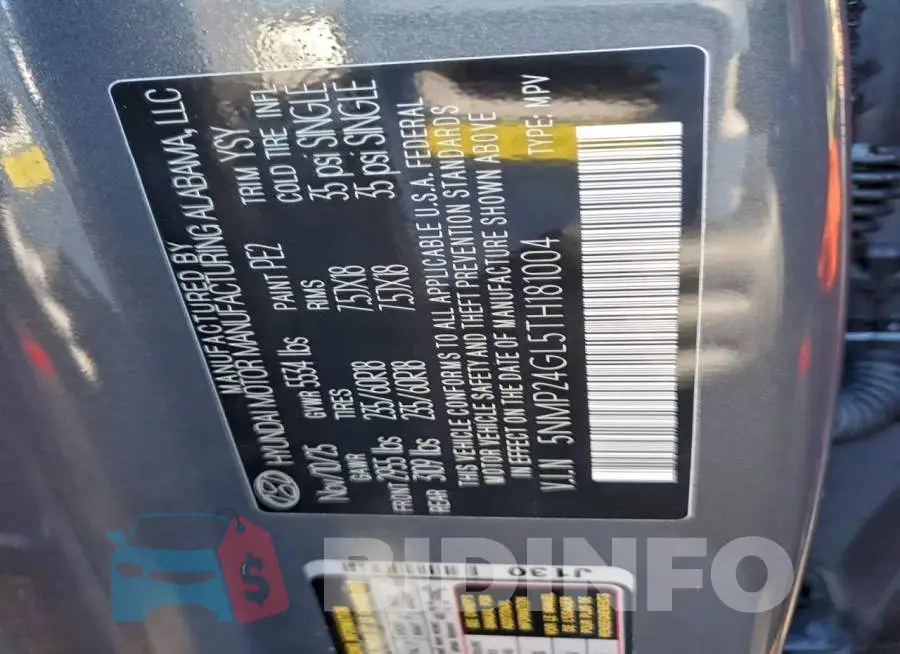 5NMP24GL5TH181004 Photo# 14