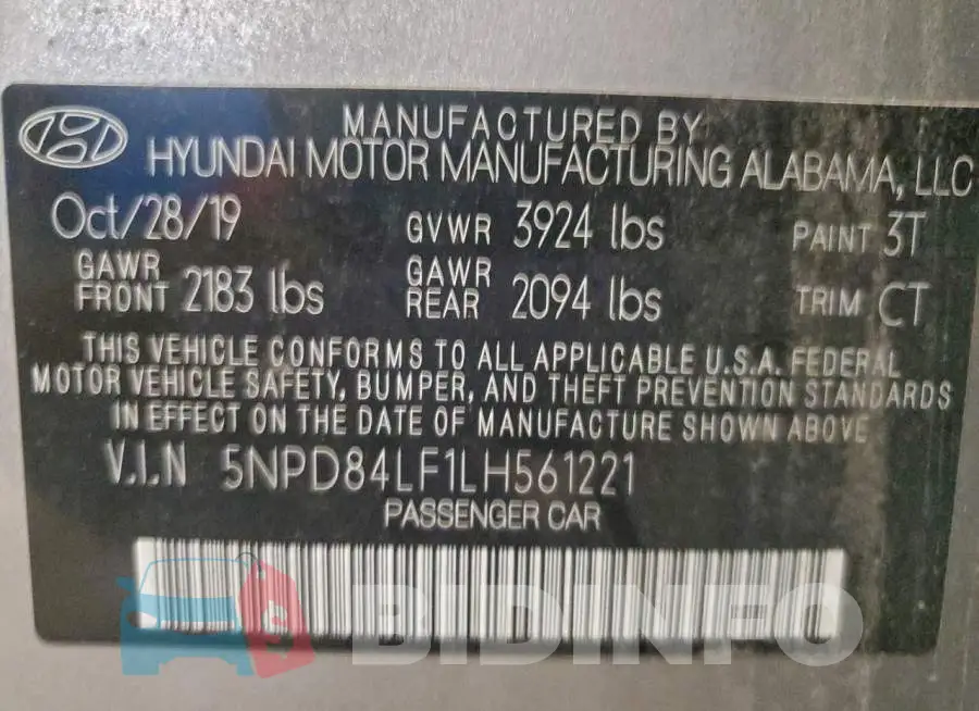 5NPD84LF1LH561221 Photo# 12
