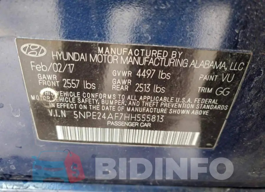 5NPE24AF7HH555813 Photo# 12