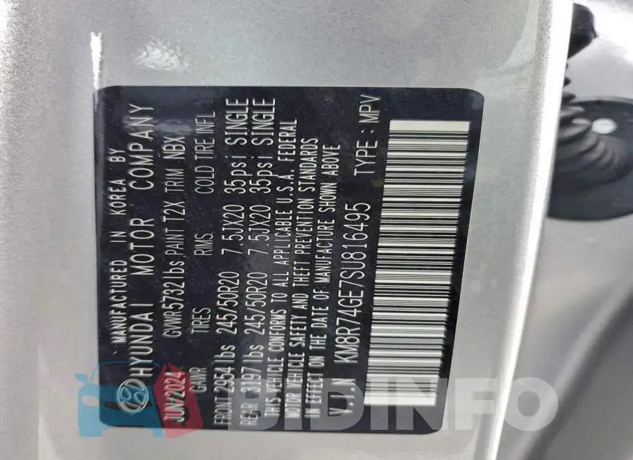 KM8R74GE7SU816495 Photo# 13