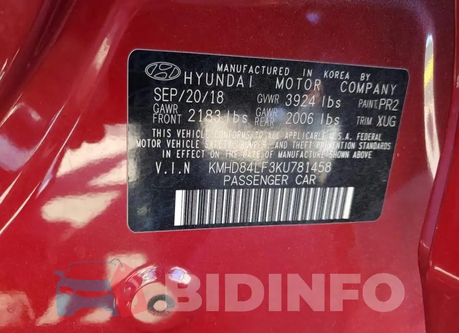 KMHD84LF3KU781458 Photo# 12