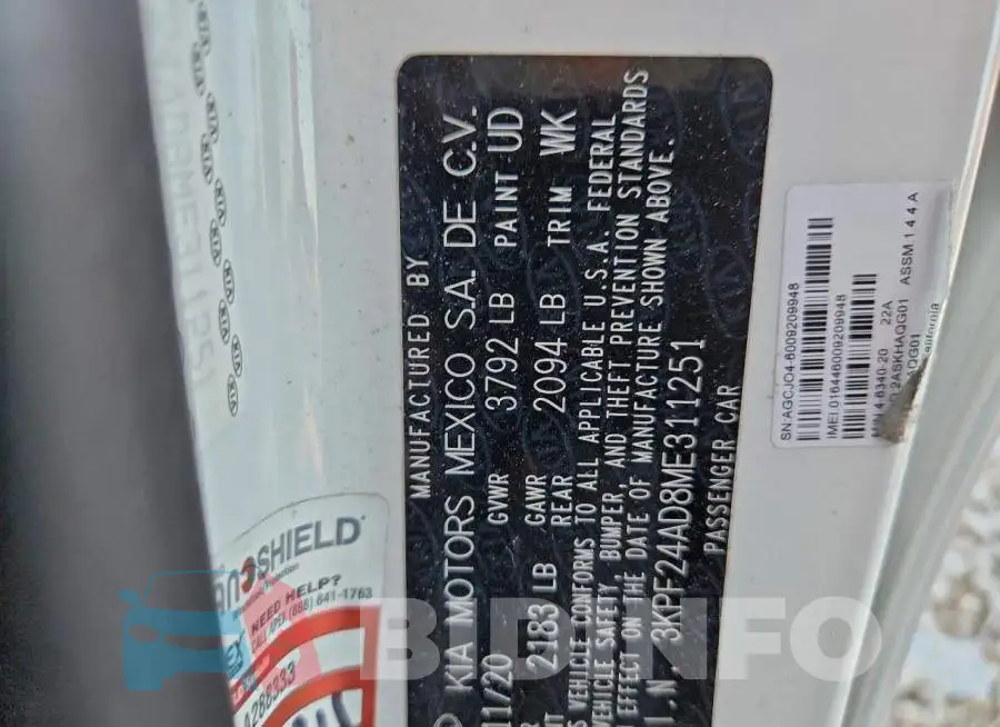 3KPF24AD8ME311251 Photo# 13