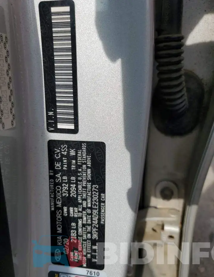3KPF24AD9LE230273 Photo# 12