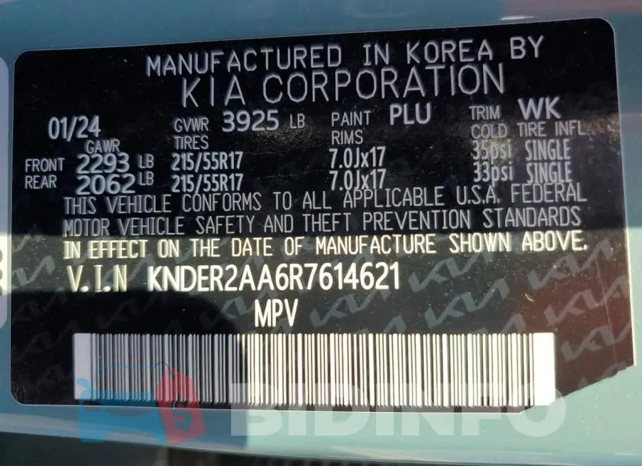 KNDER2AA6R7614621 Photo# 14