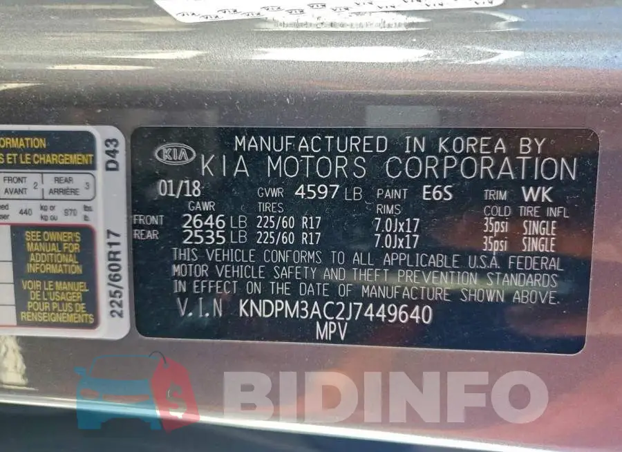 KNDPM3AC2J7449640 Photo# 13