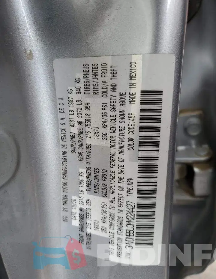 3MVDMBBL0MM224427 Photo# 14