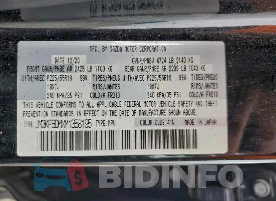 JM3KFBDMXM1358195 Photo# 13