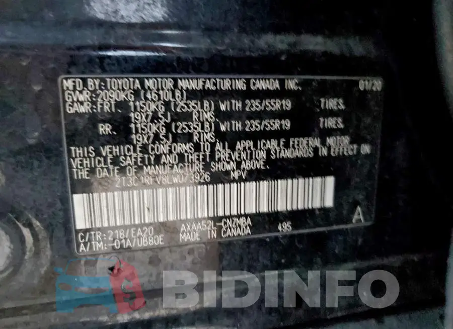 2T3C1RFV8LW073926 Photo# 14