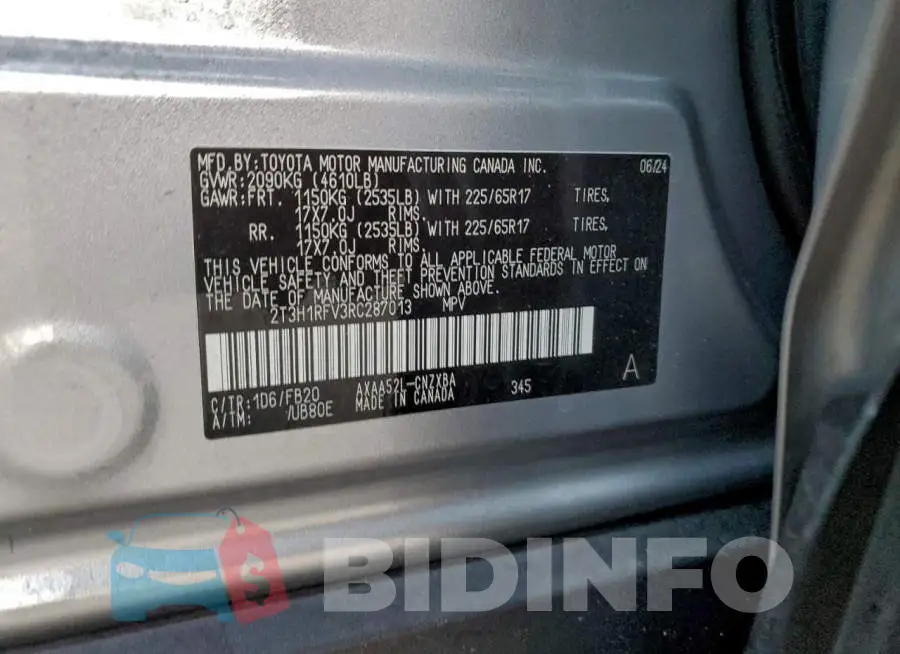 2T3H1RFV3RC287013 Photo# 14