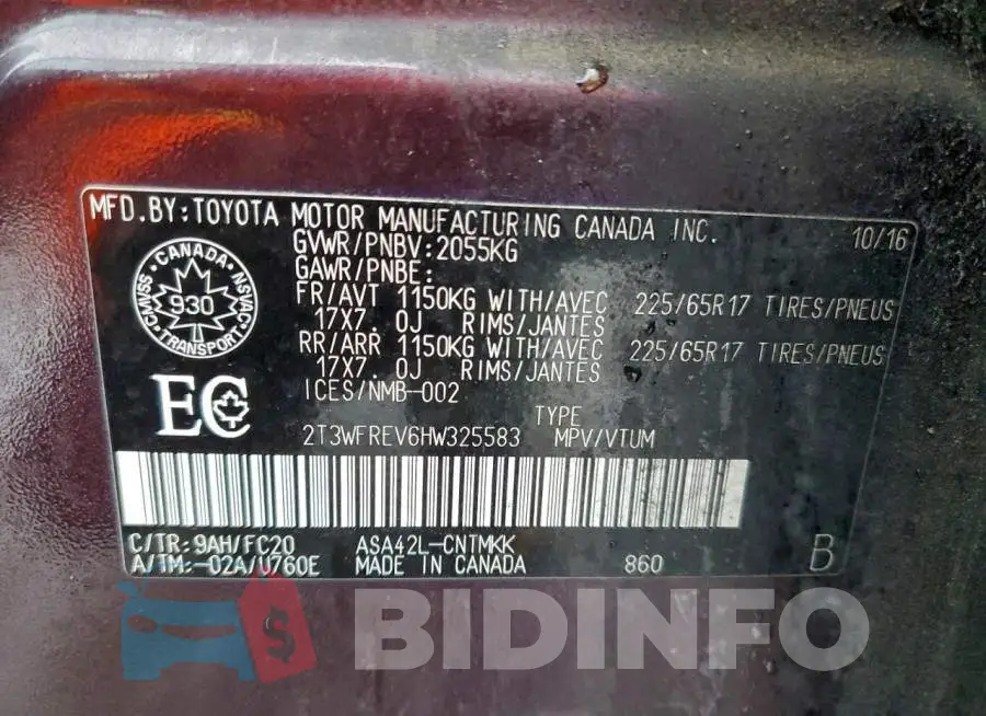 2T3WFREV6HW325583 Photo# 14