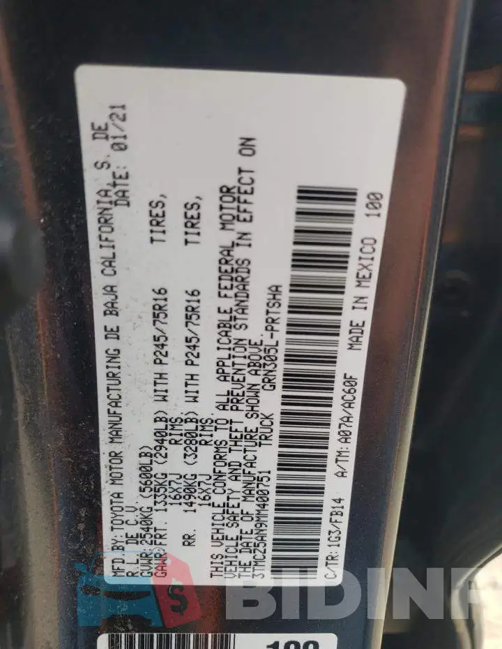 3TMCZ5AN9MM400751 Photo# 12