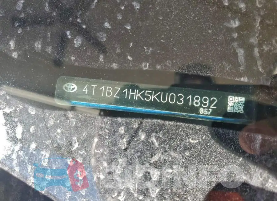 4T1BZ1HK5KU031892 Photo# 13