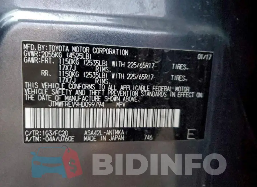 JTMWFREV9HD099794 Photo# 12
