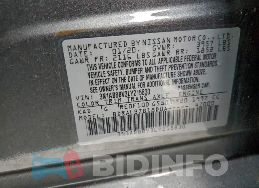 3N1AB8BV3LY215830 Photo# 12