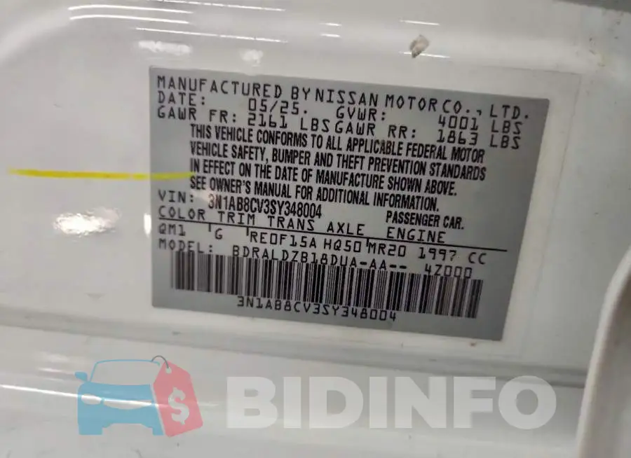 3N1AB8CV3SY348004 Photo# 12