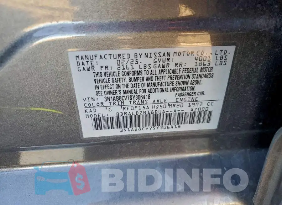 3N1AB8CV7SY306418 Photo# 13