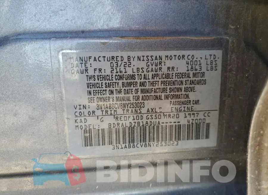 3N1AB8CV8NY253023 Photo# 13