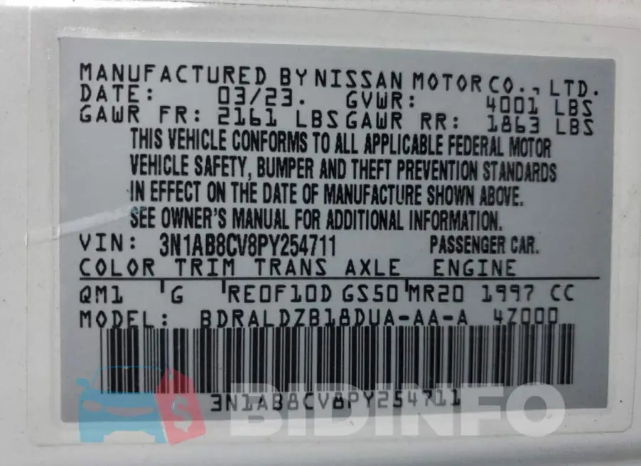 3N1AB8CV8PY254711 Photo# 12