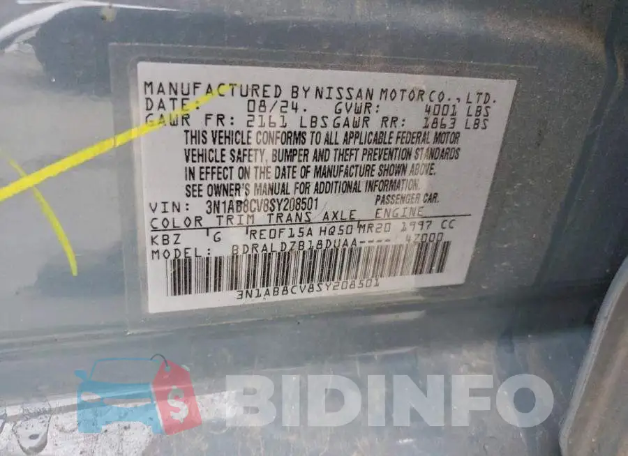 3N1AB8CV8SY208501 Photo# 13