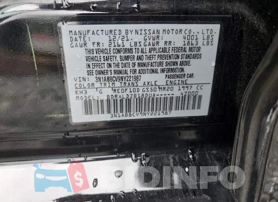 3N1AB8CV9NY221987 Photo# 12