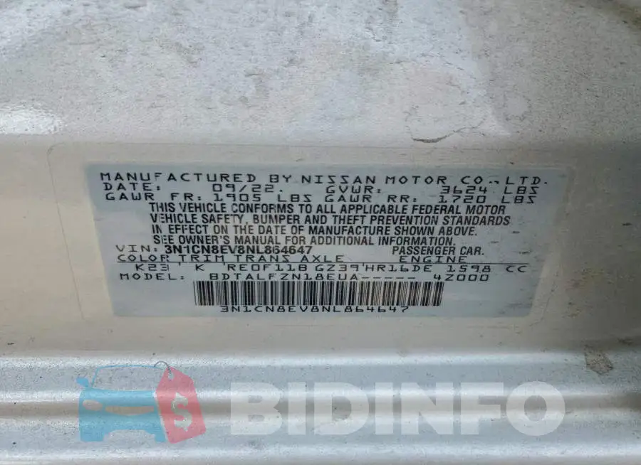 3N1CN8EV8NL864647 Photo# 12