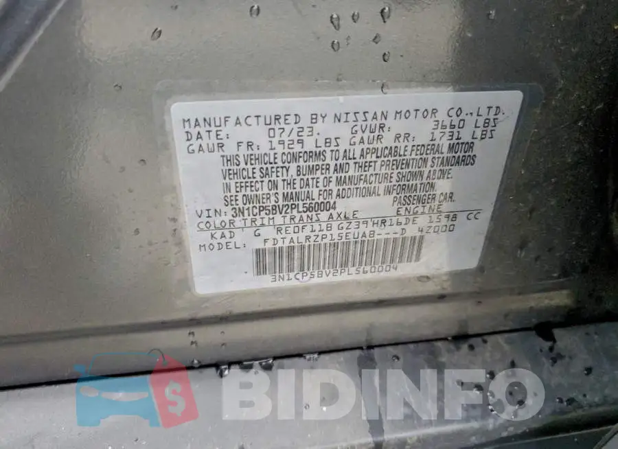 3N1CP5BV2PL560004 Photo# 12
