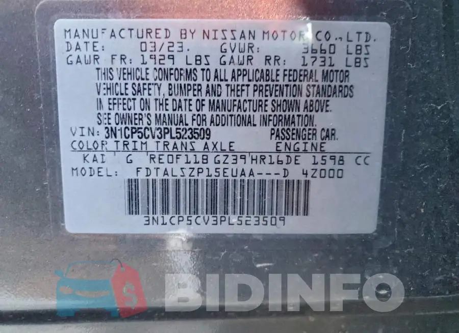 3N1CP5CV3PL523509 Photo# 13