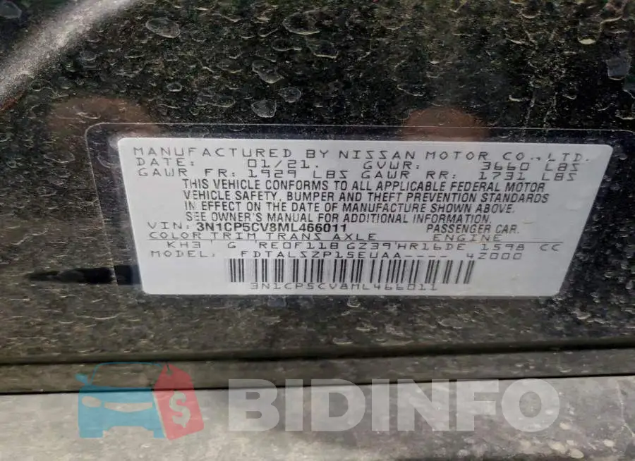 3N1CP5CV8ML466011 Photo# 13