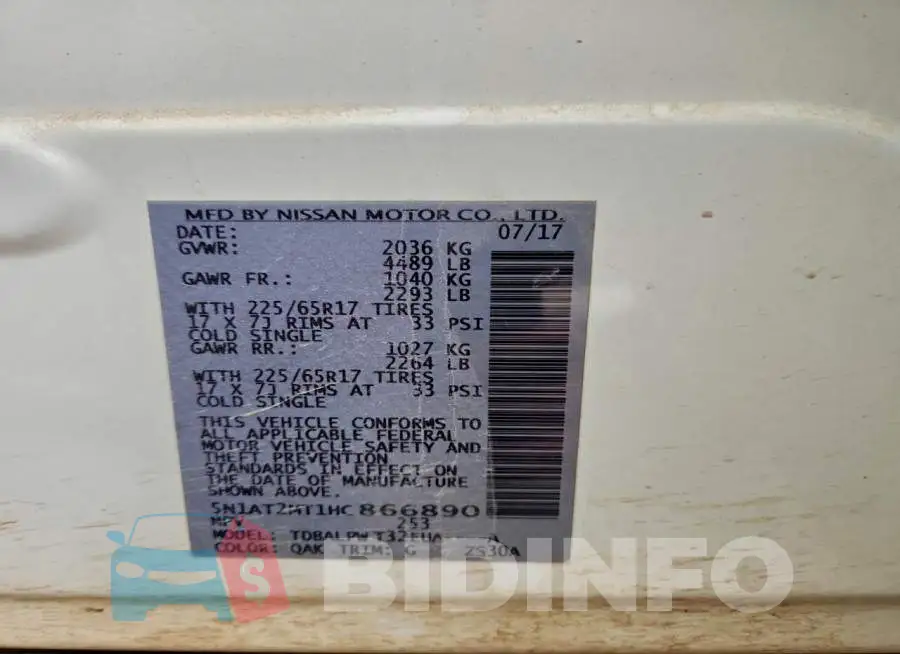5N1AT2MT1HC866890 Photo# 12