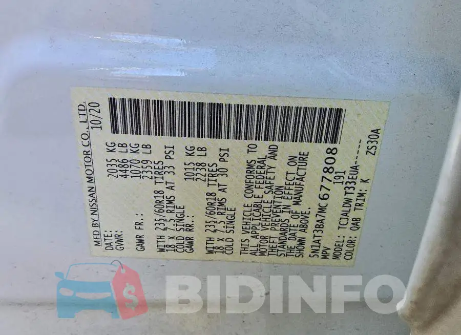 5N1AT3BA7MC677808 Photo# 14