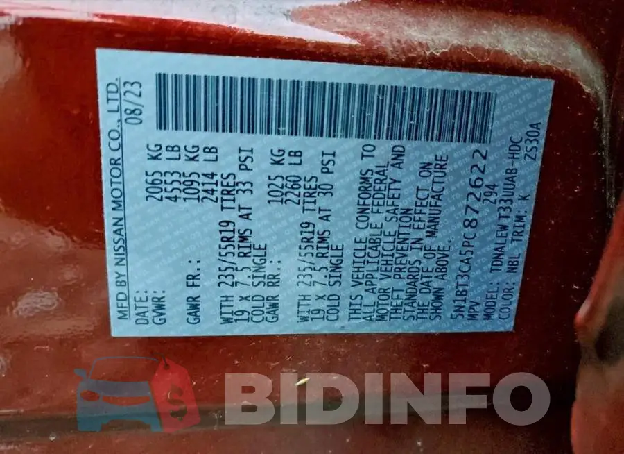 5N1BT3CA5PC872622 Photo# 14